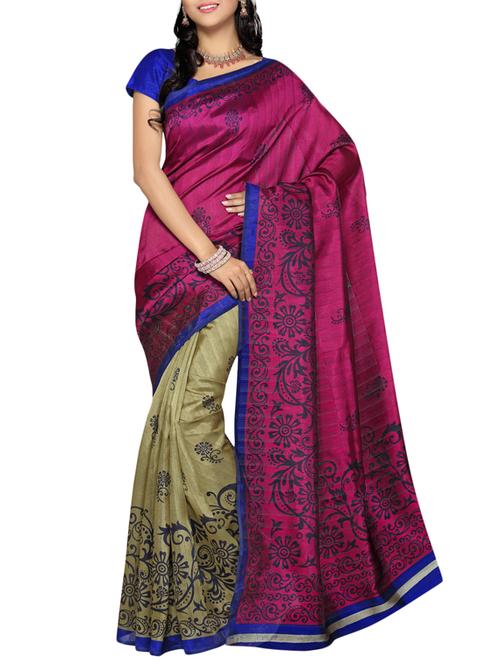 multicolor art silk saree - 9882768 - Very Small Image - 1