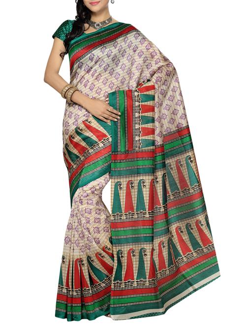 multicolor art silk saree - 9882770 - Very Small Image - 1