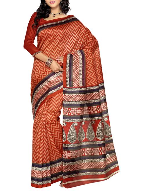 multicolor art silk saree - 9882774 - Very Small Image - 1