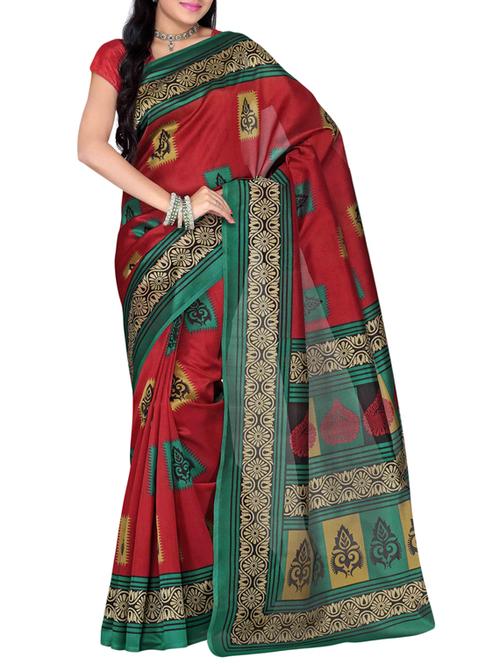 multicolor art silk saree - 9882782 - Very Small Image - 1