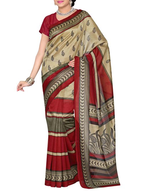 multicolor art silk saree - 9882785 - Very Small Image - 1