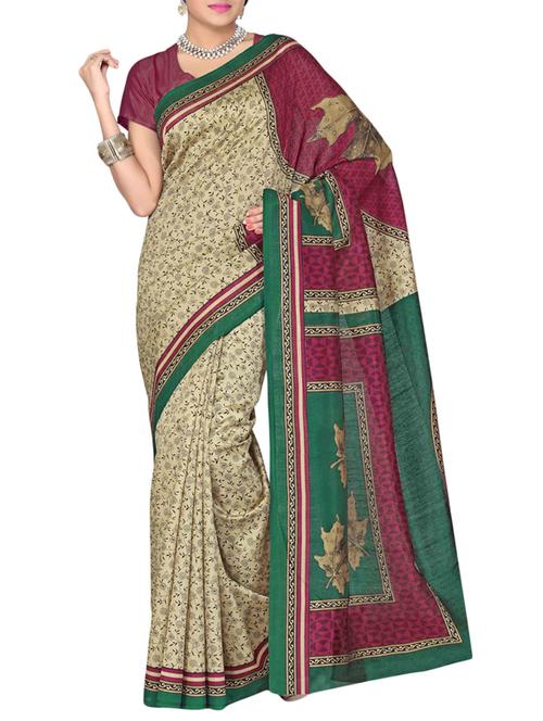 multicolor art silk saree - 9882786 - Very Small Image - 1
