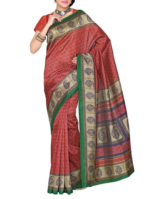 multicolor art silk saree - 9882790 - Very Small Image - 1