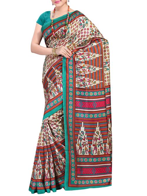 multicolor art silk saree - 9882797 - Very Small Image - 1