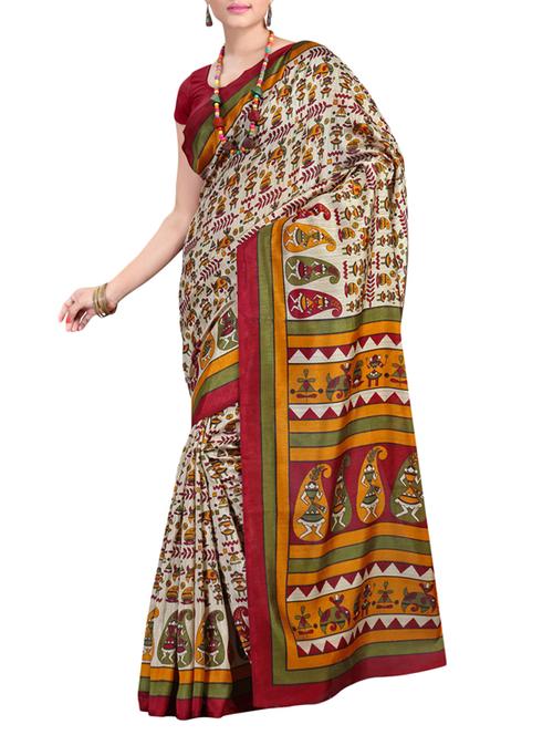 multicolor art silk saree - 9882798 - Very Small Image - 1