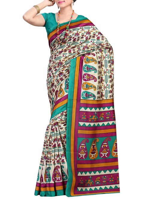 multicolor art silk saree - 9882799 - Very Small Image - 1