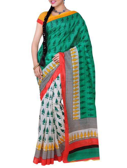 multicolor art silk saree - 9882800 - Very Small Image - 1