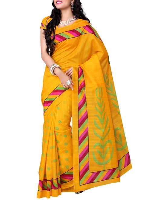 multicolor art silk saree - 9882805 - Very Small Image - 1