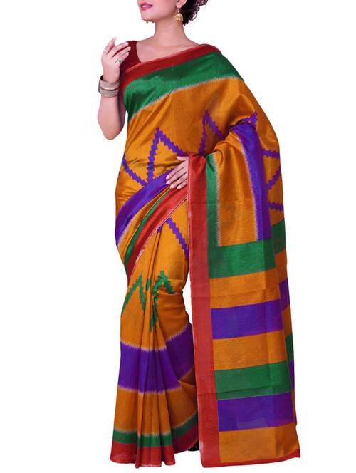multicolor art silk saree - 9882810 - Very Small Image - 1