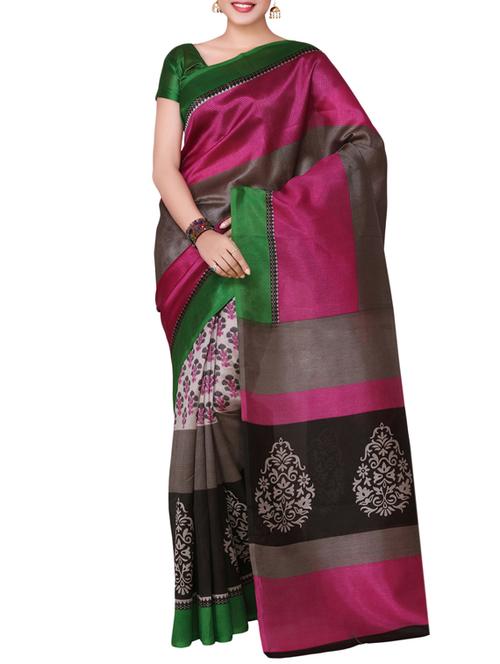 multicolor art silk saree - 9882814 - Very Small Image - 1