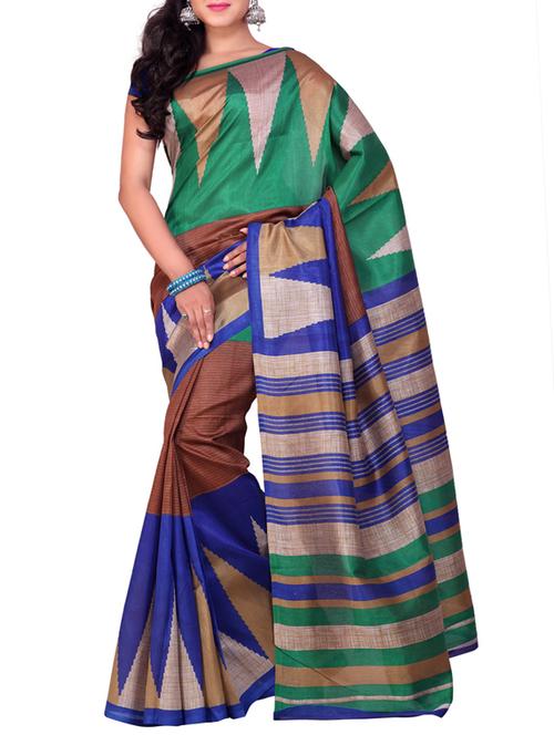 multicolor art silk saree - 9882822 - Very Small Image - 1
