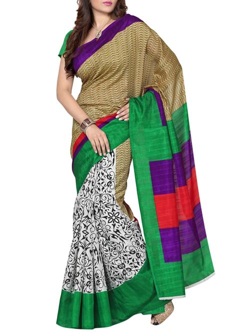 multicolor art silk saree - 9882829 - Very Small Image - 1