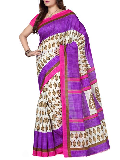 multicolor art silk saree - 9882830 - Very Small Image - 1