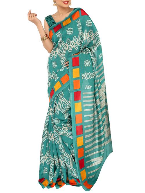 multicolor art silk saree - 9882838 - Very Small Image - 1