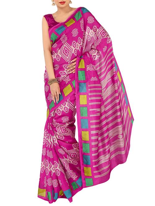 multicolor art silk saree - 9882839 - Very Small Image - 1