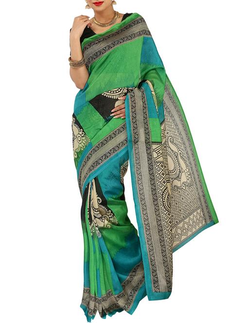 multicolor art silk saree - 9882842 - Very Small Image - 1