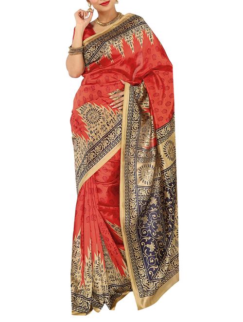 multicolor art silk saree - 9882846 - Very Small Image - 1
