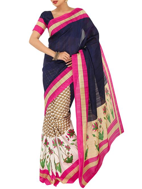 multicolor art silk saree - 9882850 - Very Small Image - 1