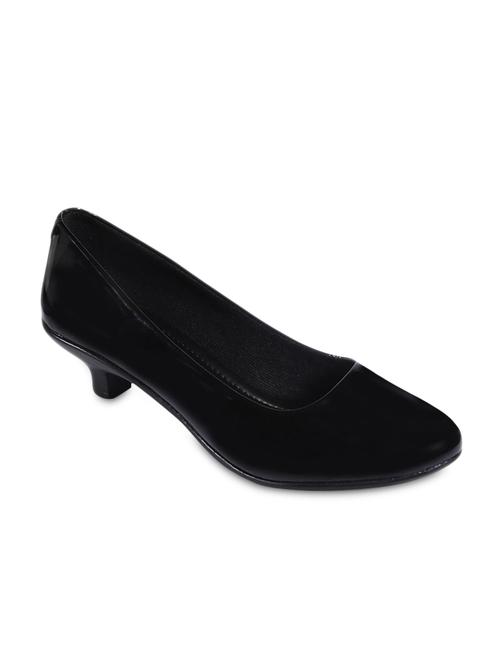 solid black faux leather pumps - 9889193 - Very Small Image - 1