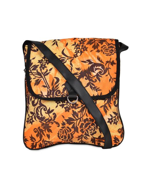 floral printed orange sling bag - 989351 - Very Small Image - 1