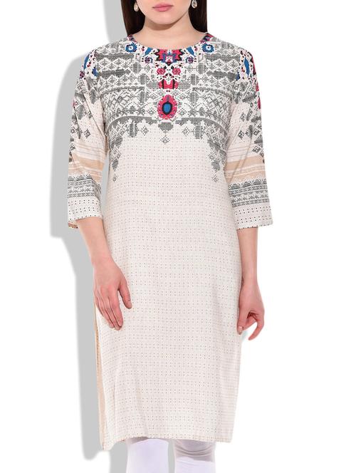 multi colored flex cotton printed kurta - 9899333 - Very Small Image - 1
