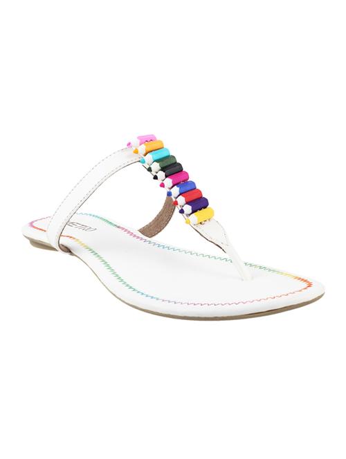 white leatherette sandals - 9900690 - Very Small Image - 1