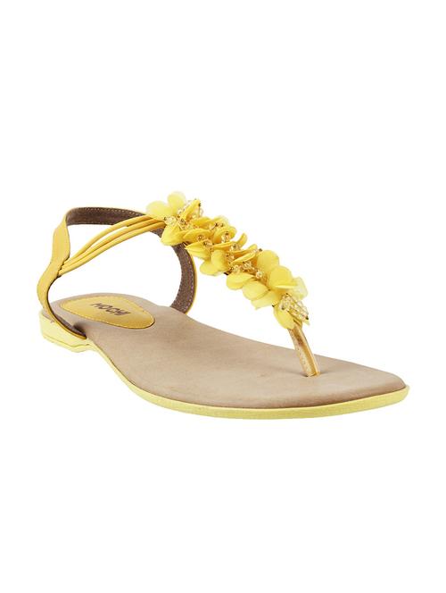 yellow Leatherette sandals - 9902594 - Very Small Image - 1
