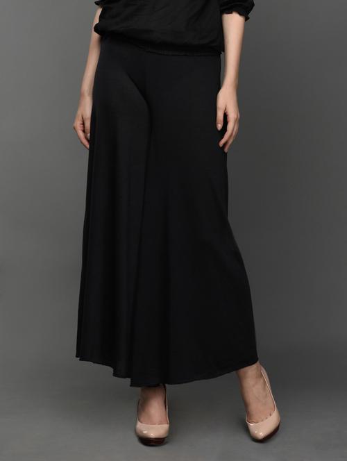 solid black plazzo pant - 990323 - Very Small Image - 1
