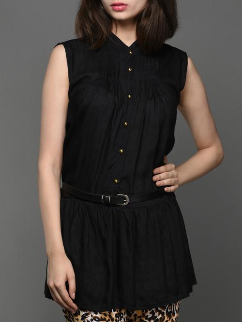 sleevless top with belt - 990369 - Very Small Image - 1