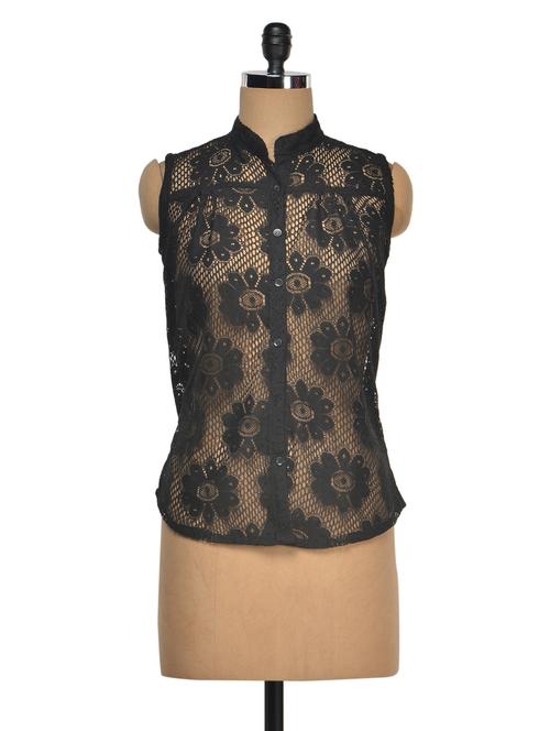 sleevless lace top - 990374 - Very Small Image - 1