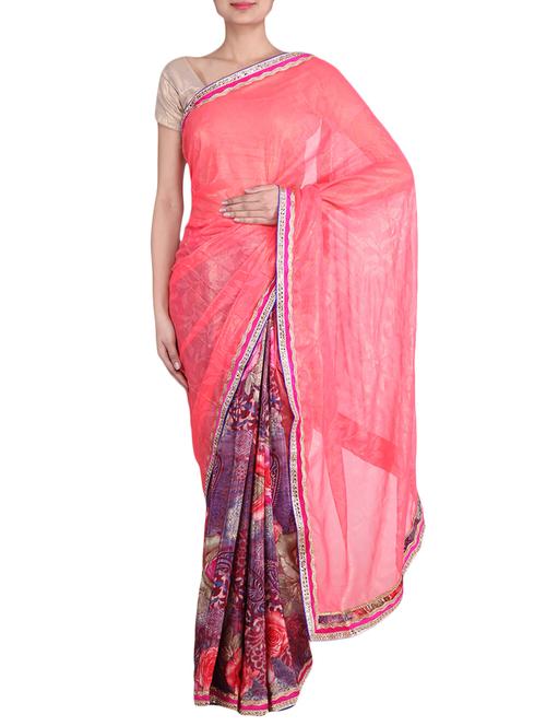 pink,multi color shimmer sraee. - 9905132 - Very Small Image - 1