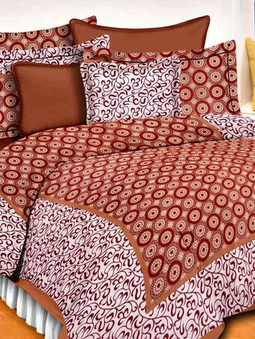 multicolor printed cotton double bedsheet set - 9908195 - Very Small Image - 1