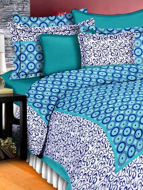 multicolor printed cotton double bedsheet set - 9908199 - Very Small Image - 1