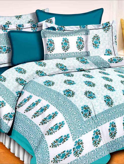 multicolor printed cotton double bedsheet set - 9908205 - Very Small Image - 1