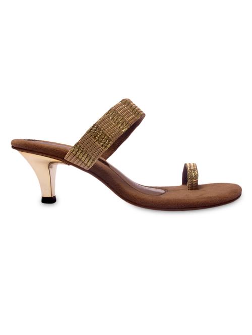copper leatherette sandal - 991438 - Very Small Image - 1