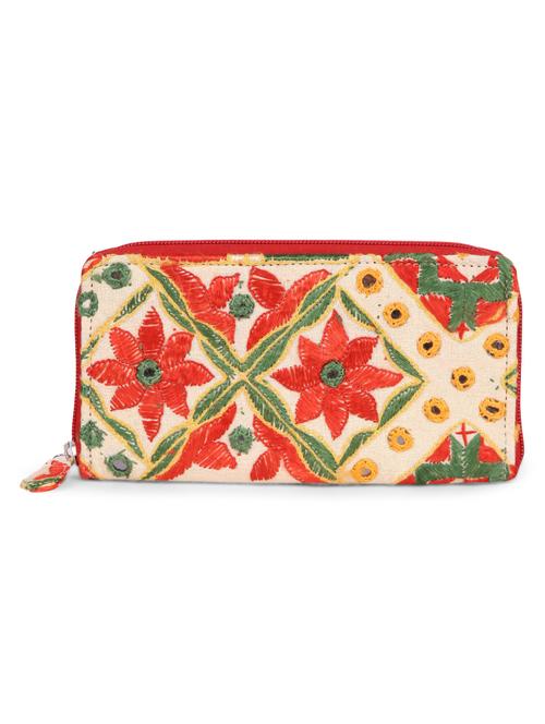 embroidered cotton clutch - 991962 - Very Small Image - 1