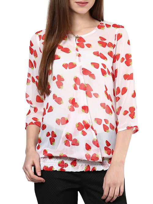 the vanca off white strawberry print top - 9932823 - Very Small Image - 1