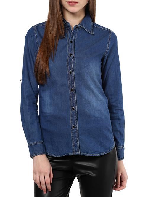the vanca blue stone washed denim shirt - 9932839 - Very Small Image - 1
