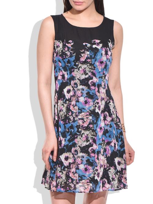 the vanca multicolored printed georgette dress - 9935417 - Very Small Image - 1