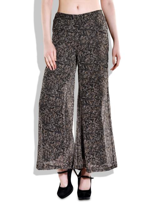 olive 100% polyester palazzos - 9936765 - Very Small Image - 1