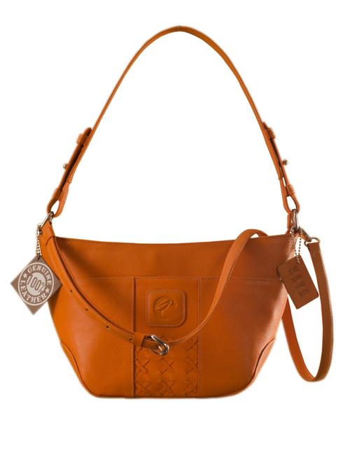 orange leather handbag - 9936930 - Very Small Image - 1