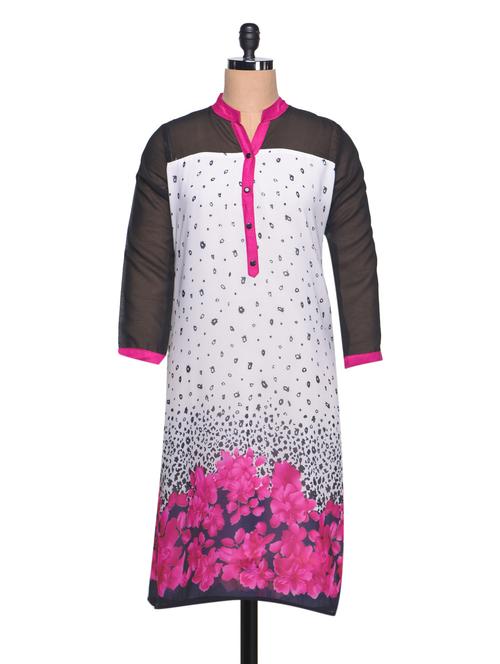 multi georgette straight kurta - 994126 - Very Small Image - 1