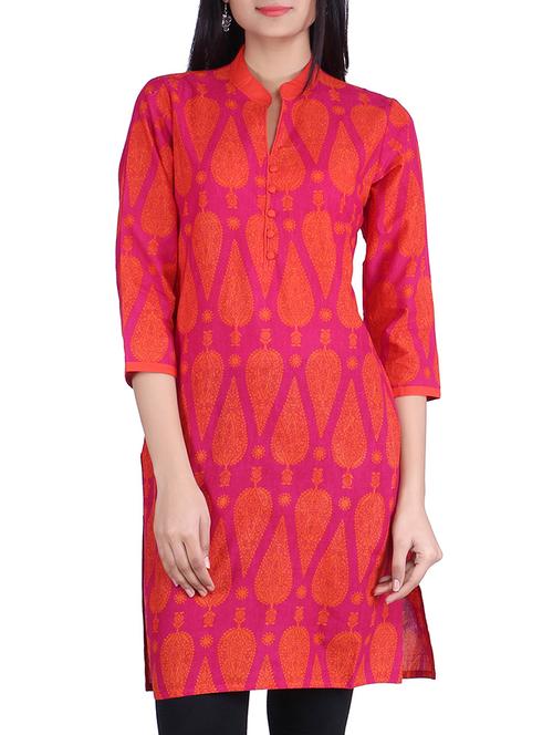 printed straight kurta - 9946840 - Very Small Image - 1