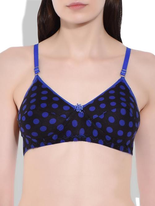 blue cotton regular bra - 9949124 - Very Small Image - 1