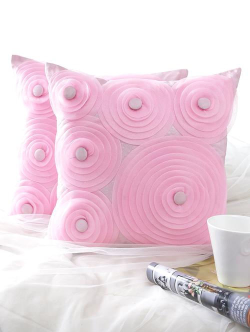 dekor world floral cushion cover (pack of 2) - 9959091 - Very Small Image - 1