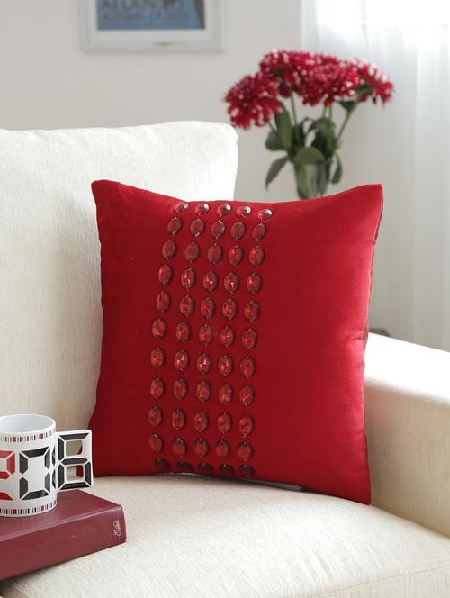 dekor world velvet diamond cushion cover (pack of 2) - 9959101 - Very Small Image - 1