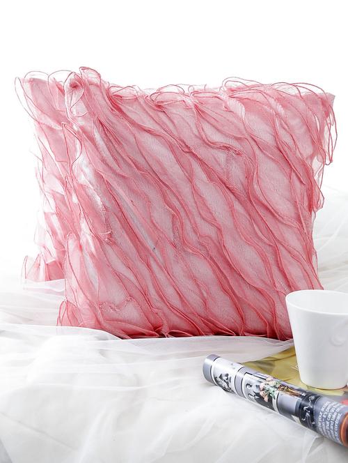 dekor world tissue stripe cushion cover (pack of 2) - 9959143 - Very Small Image - 1