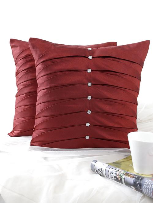 dekor world elegance pleated cushion cover (pack of 2) - 9959156 - Very Small Image - 1