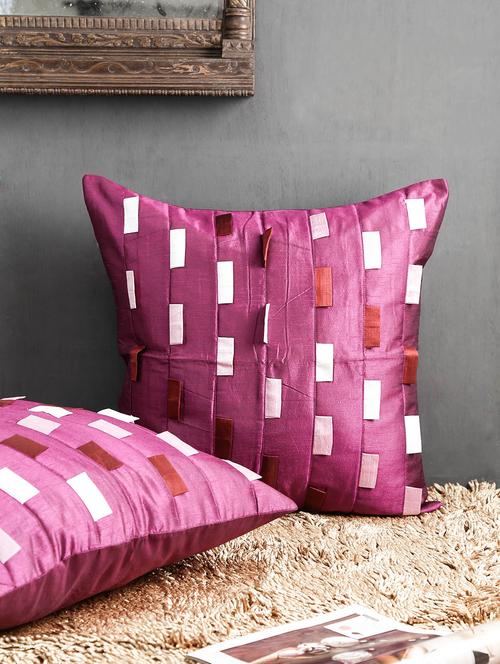 Dekor World Pleated Cushion Cover (Pack of 2) - 9959576 - Very Small Image - 1