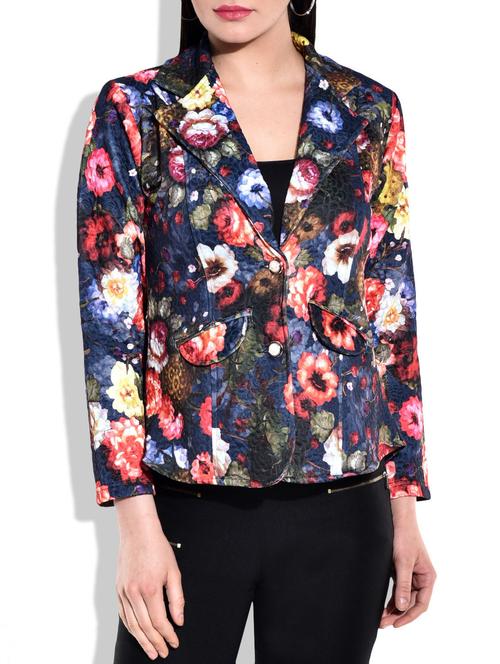 multi color knitted polyester blazer - 9960294 - Very Small Image - 1
